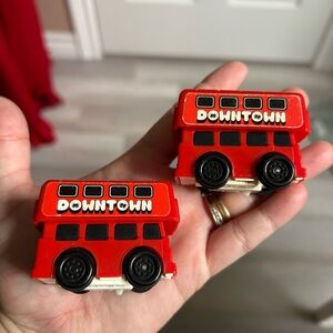 4/$50 vintage Downtown Red Toy Bus Set of two 🚌
